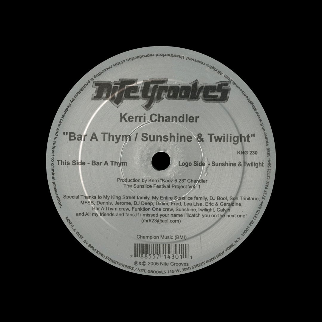 Kerri Chandler - Bar A Thym / Sunshine & Twilight - 12