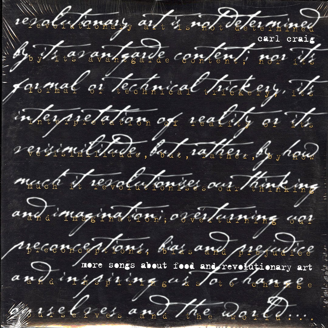 Carl Craig - More Songs About Food And Revolutionary Art - 2xlp