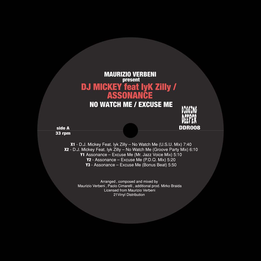 Assonance, DJ Mickey - No Watch Me / Excuse Me - 12