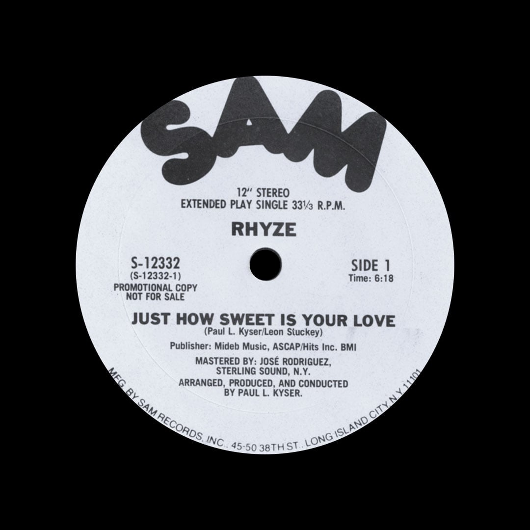 Rhyze - Just How Sweet Is Your Love / I Found Love In You - 12